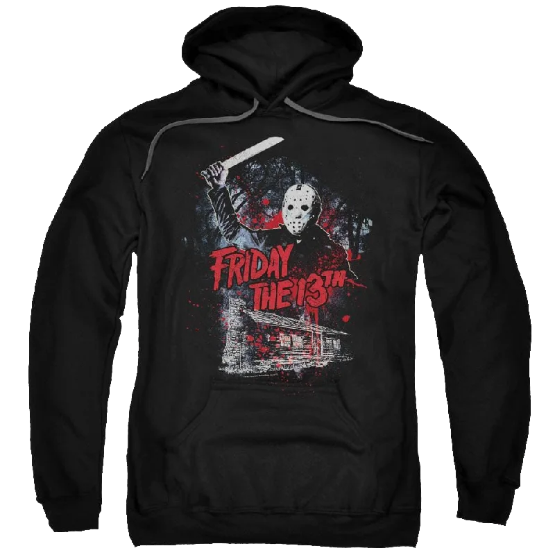 Friday The 13th Cabin - Pullover Hoodie High Neck Pullover