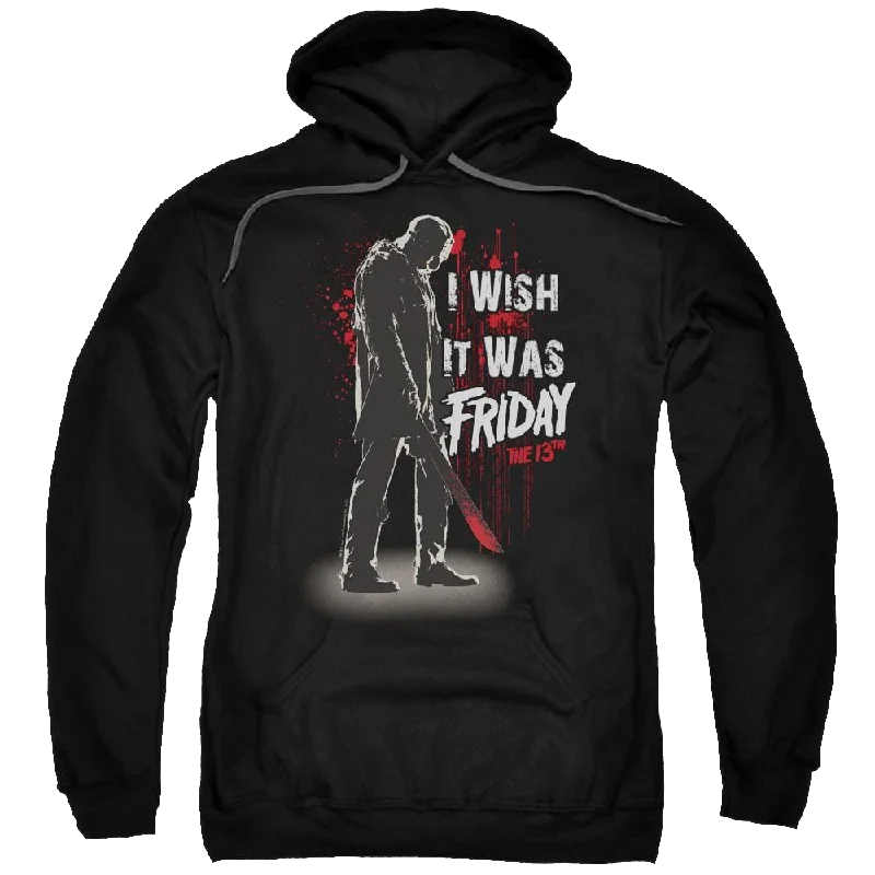 Friday The 13th I Wish It Was Friday - Pullover Hoodie Oversized Cozy Pullover