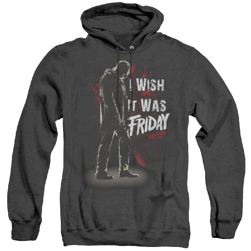 Friday The 13Th I Wish It Was Friday - Heather Pullover Hoodie