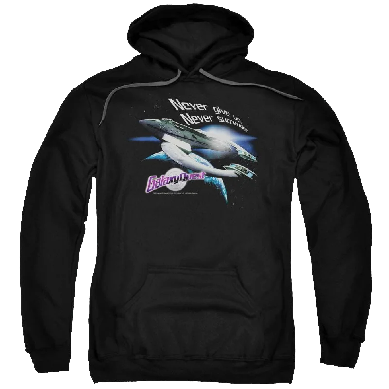 Galaxy Quest Never Surrender - Pullover Hoodie Square Neck Pullover