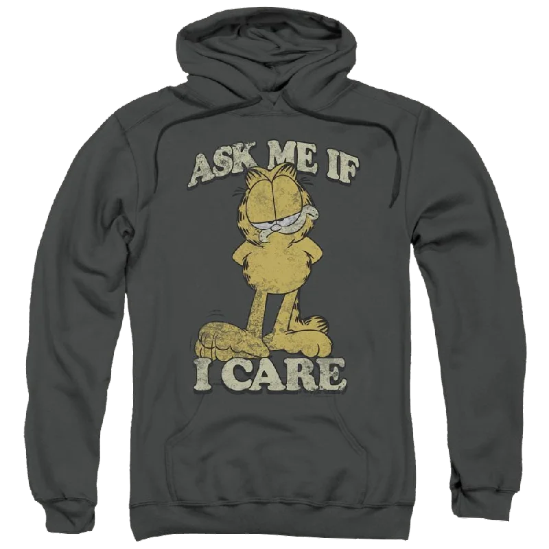 Garfield Ask Me - Pullover Hoodie Sabrina Neck Pullover