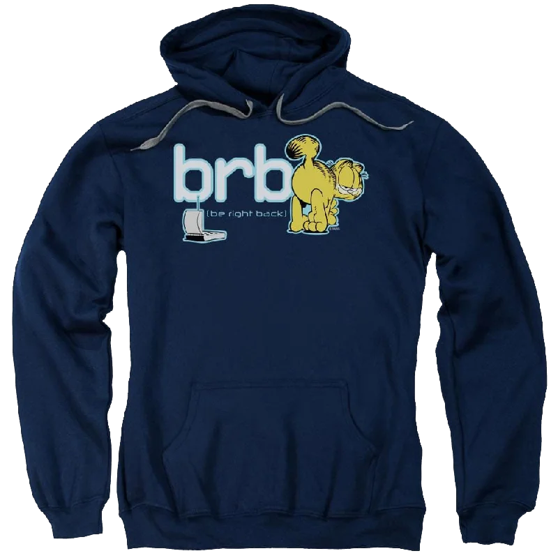 Garfield Be Right Back - Pullover Hoodie Port Neck Pullover