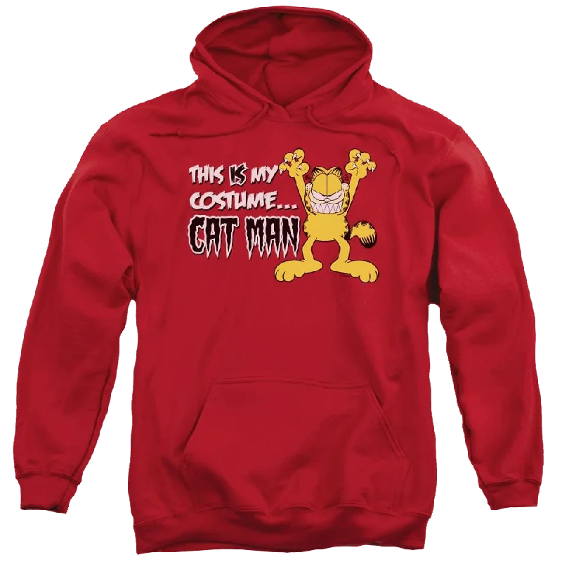 Garfield Cat Man - Pullover Hoodie Plunging Neck Pullover