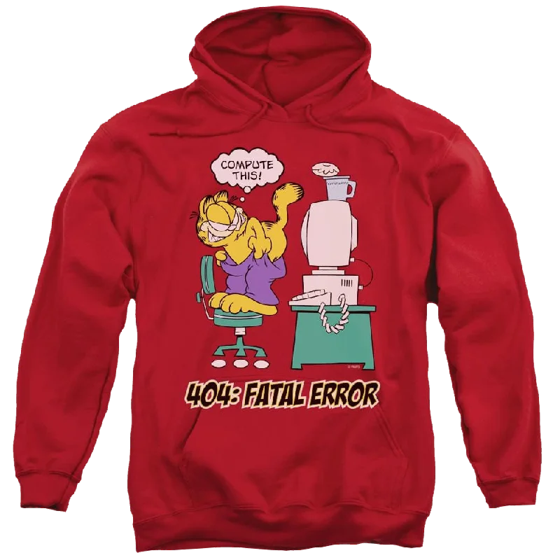 Garfield Compute This - Pullover Hoodie Oblong Neck Pullover