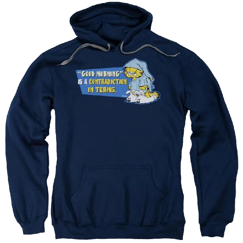 Garfield Contradicition In Terms - Pullover Hoodie Notched Neck Pullover