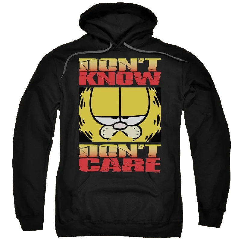 Garfield Don't Know Don't Care - Pullover Hoodie Kimono Neck Pullover