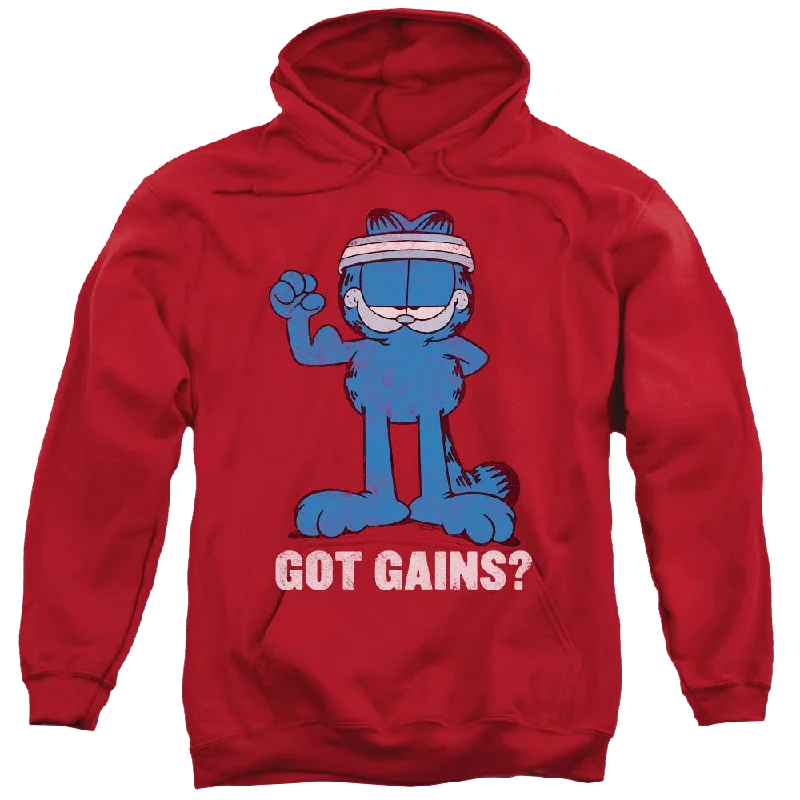 Garfield Got Gains - Pullover Hoodie Boxy Neck Sweater