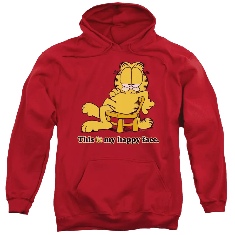Garfield Happy Face - Pullover Hoodie Besom Neck Pullover