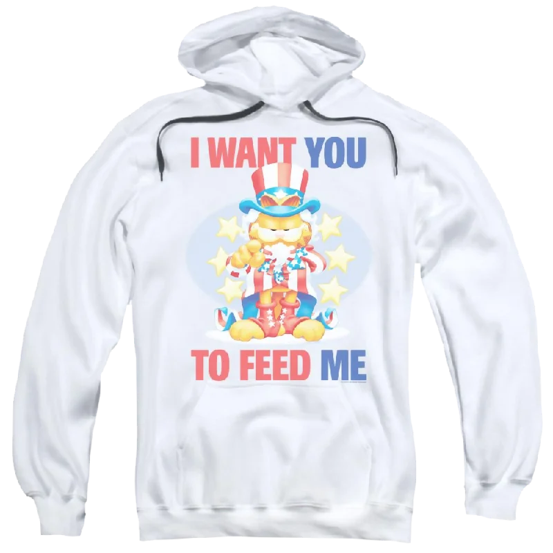 Garfield I Want You - Pullover Hoodie Tapered Sleeve Pullover