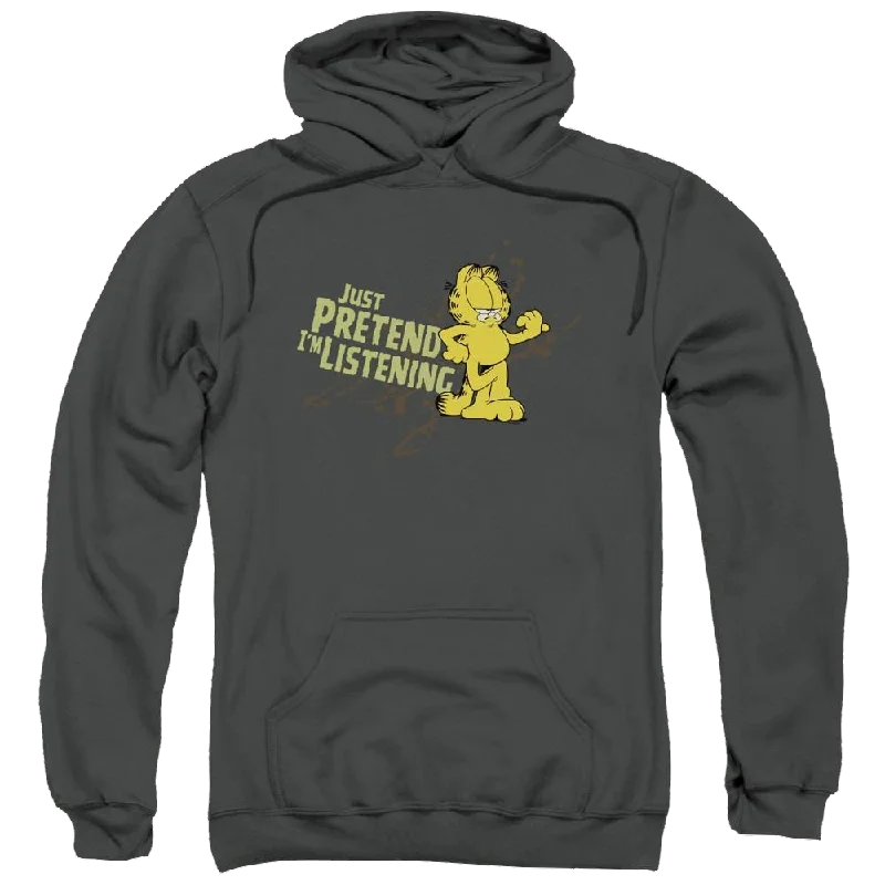 Garfield Just Pretend I'm Listening - Pullover Hoodie Three Quarter Sleeve