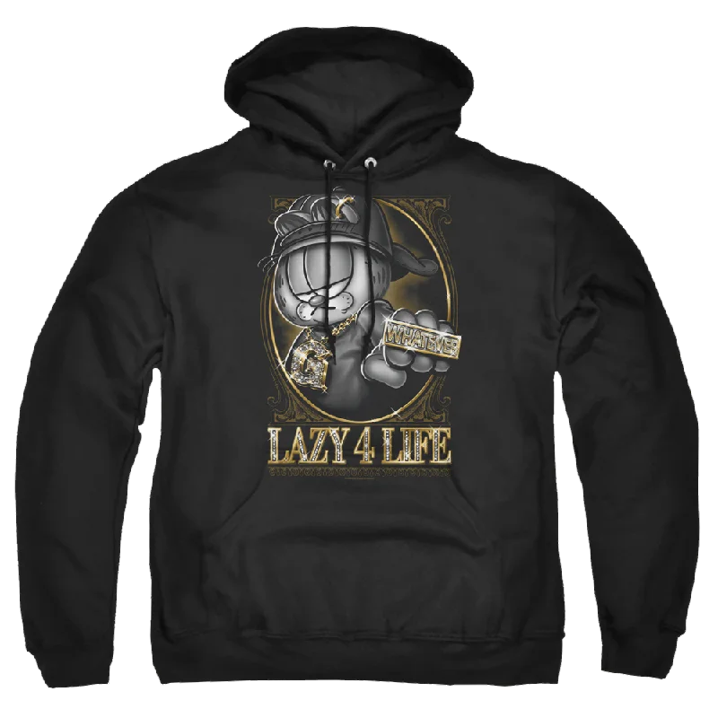 Garfield Lazy 4 Life - Pullover Hoodie Solo Sleeve Pullover