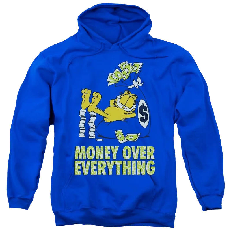 Garfield Money Is Everything - Pullover Hoodie Short Sleeve Top