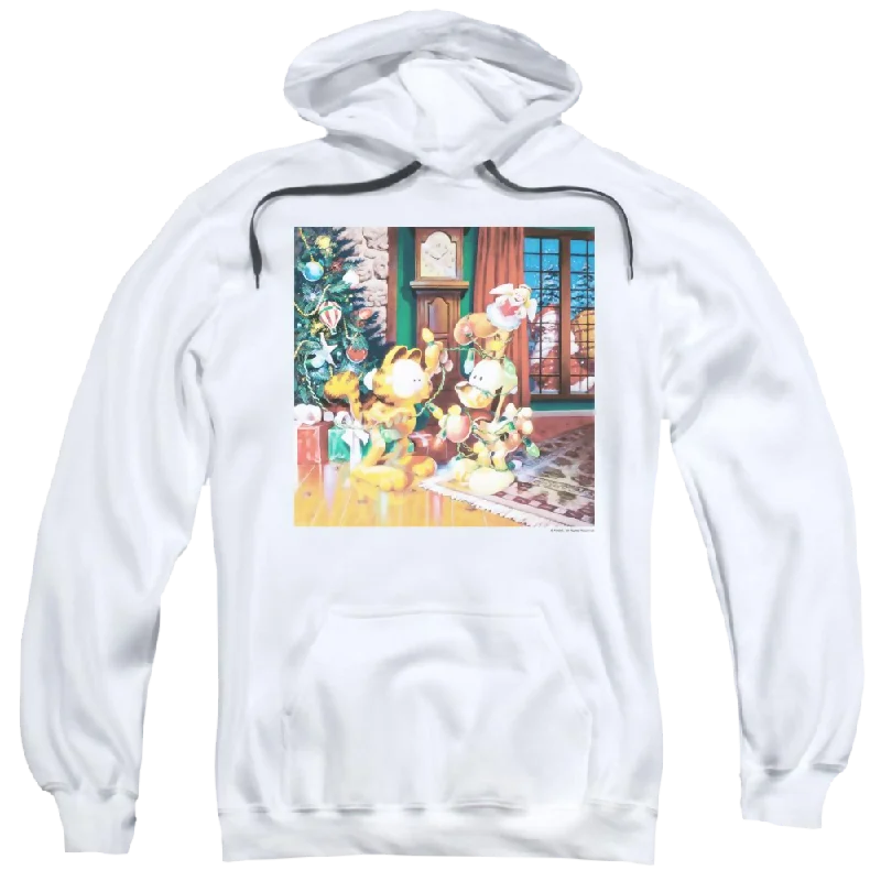 Garfield Odie Tree - Pullover Hoodie Over Sleeve Pullover