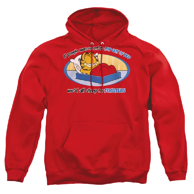 Garfield Pop Out Of Bed - Pullover Hoodie Gathered Sleeve Pullover