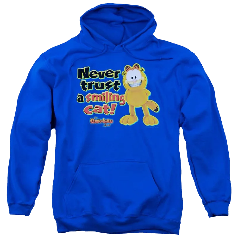 Garfield Smiling - Pullover Hoodie Cold Shoulder Design