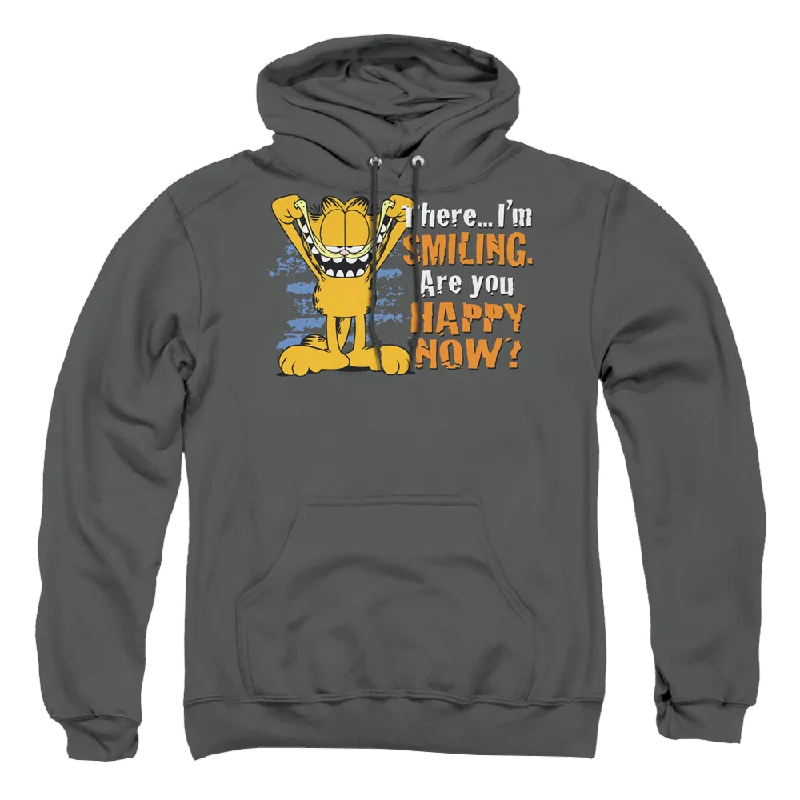 Garfield Smiling - Pullover Hoodie Cap Sleeve Casual