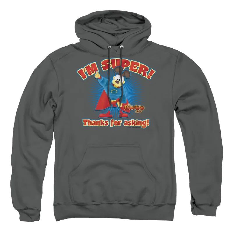 Garfield Super - Pullover Hoodie Bishop Sleeve Elegant