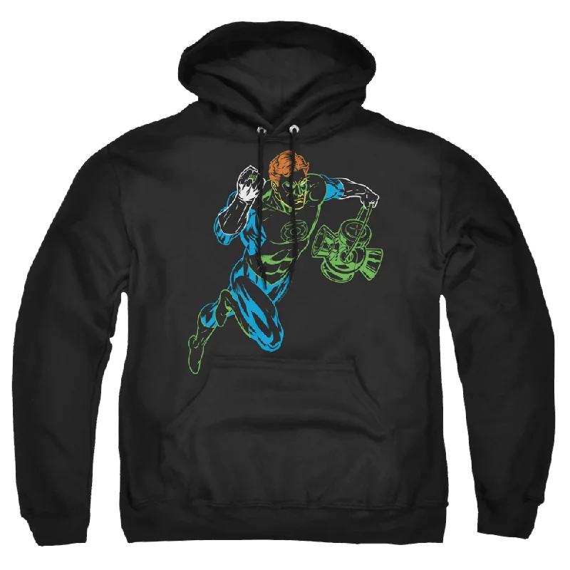 Green Lantern Neon Lantern - Pullover Hoodie Thick Cable Knit