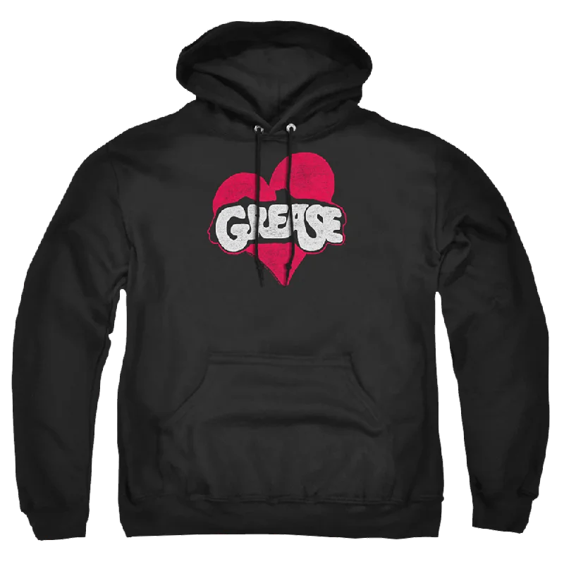 Grease Heart - Pullover Hoodie Fitted Ribbed Sweater