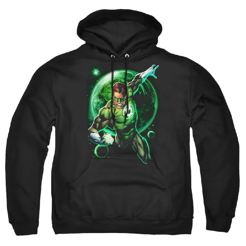 Green Lantern Galaxy Glow - Pullover Hoodie Ruffle Neck Pullover