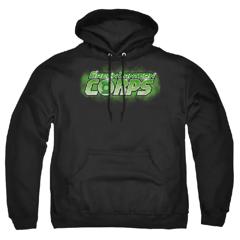 Green Lantern Gl Corps Title - Pullover Hoodie Open Neck Pullover