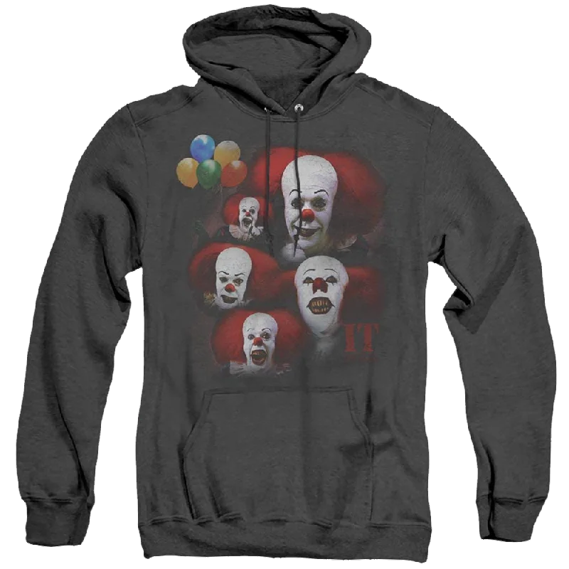 It Tv Miniseries Many Faces Of Pennywise - Heather Pullover Hoodie