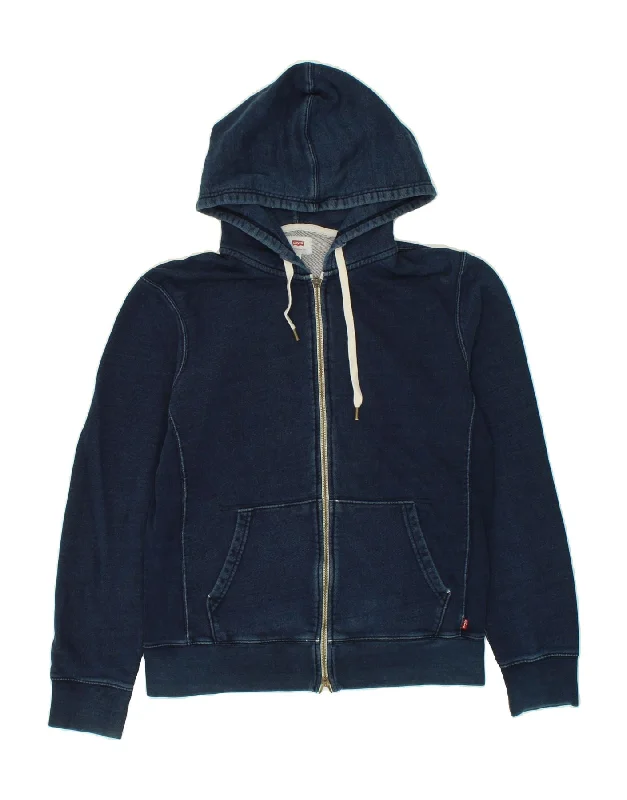 LEVI'S Mens Zip Hoodie Sweater Medium Navy Blue Long Sweater Short Sweater Cropped Sweater LEVI'S Mens Zip Hoodie Sweater Medium Navy Blue Long Sweater Short Sweater Cropped Sweater