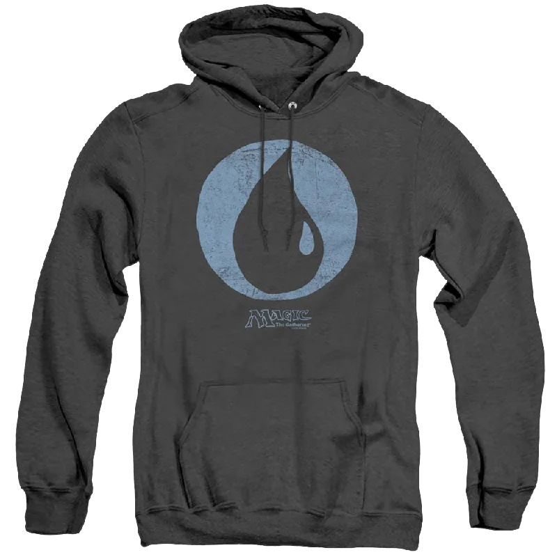 Magic The Gathering Blue Symbol - Heather Pullover Hoodie