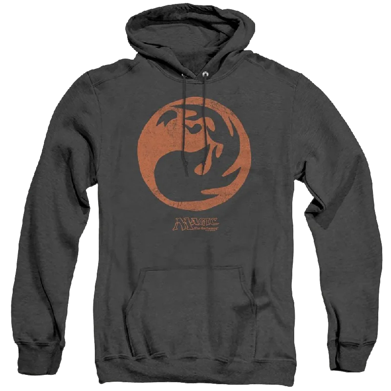 Magic The Gathering Red Symbol - Heather Pullover Hoodie