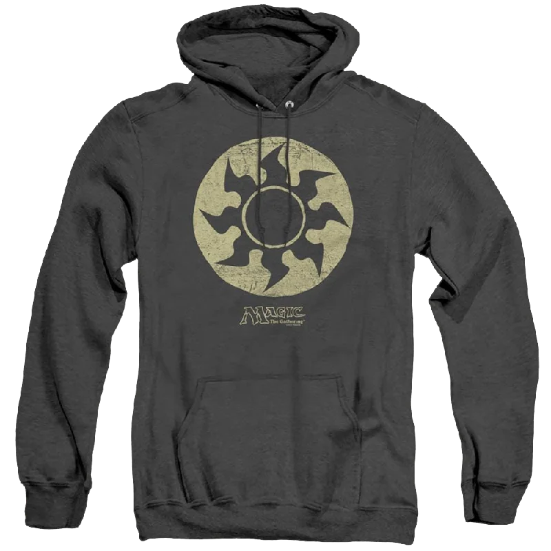 Magic The Gathering White Symbol - Heather Pullover Hoodie