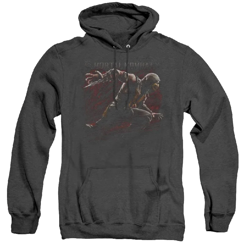 Mortal Kombat Scorpion Lunge - Heather Pullover Hoodie