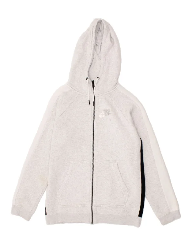 NIKE Mens Graphic Zip Hoodie Sweater Small Grey Colourblock Cotton Chenille Brocade Lace NIKE Mens Graphic Zip Hoodie Sweater Small Grey Colourblock Cotton Chenille Brocade Lace
