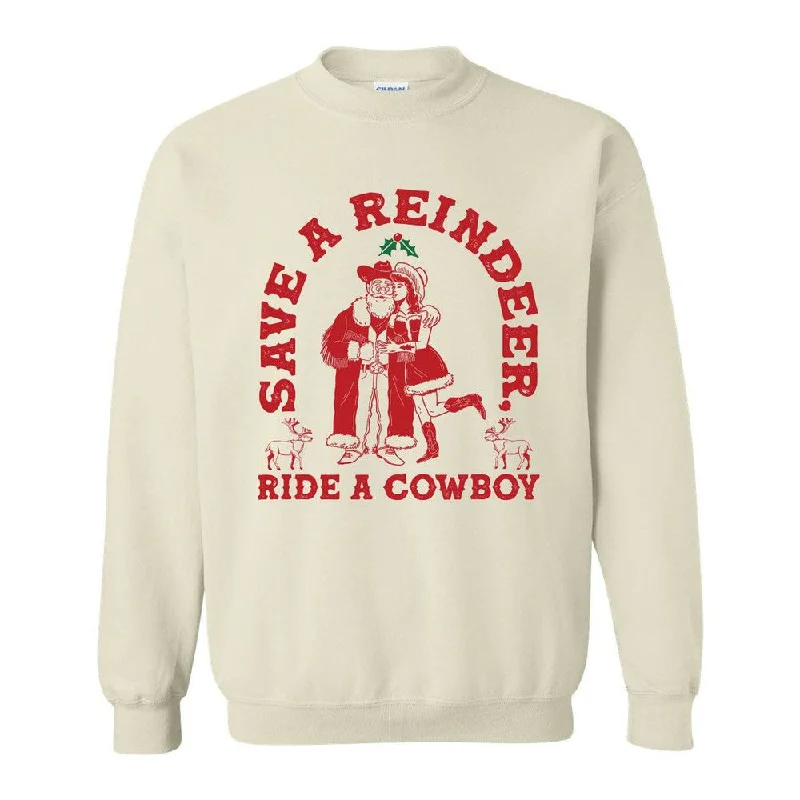Save A Reindeer Ugly Sweater Fleece Sweater Nylon Polyester
