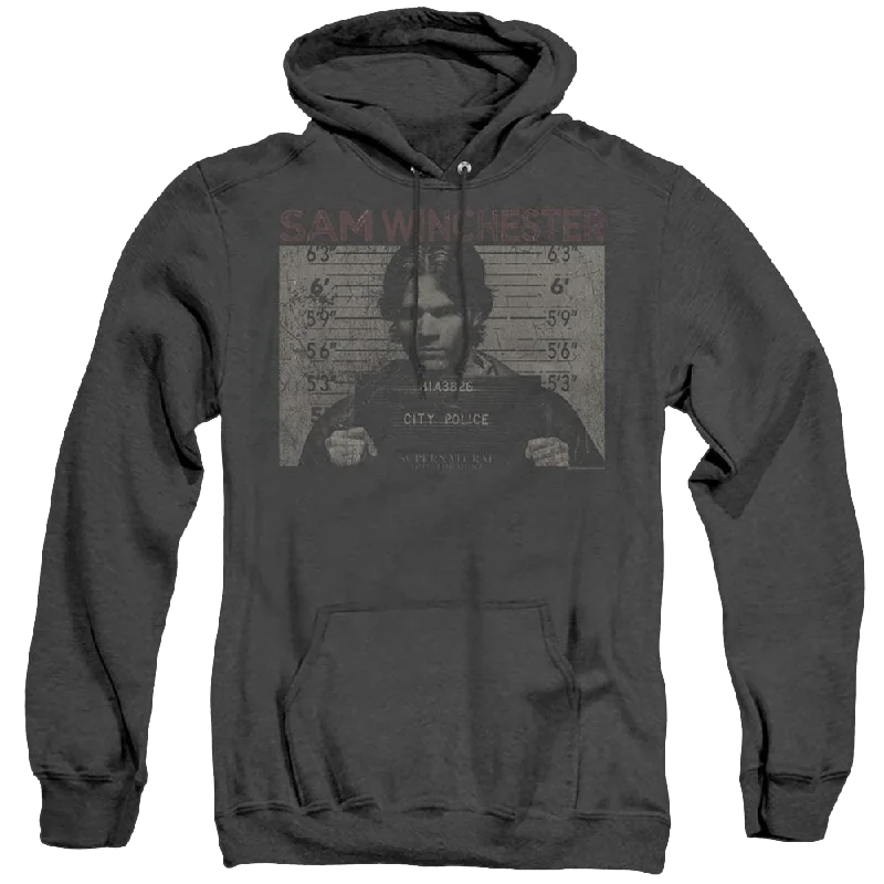 Supernatural Sam Mug Shot - Heather Pullover Hoodie