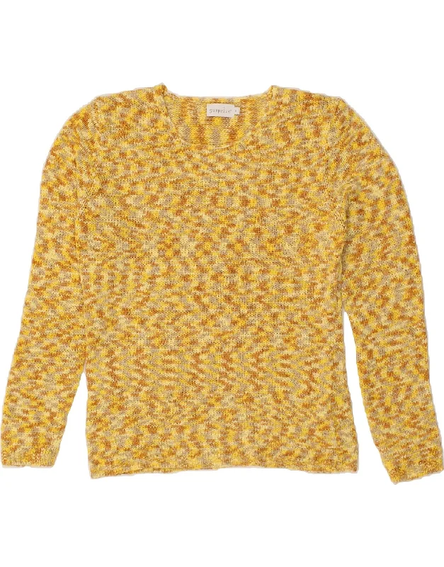 SURPRISE Womens Oversized Crew Neck Jumper Sweater UK 10 Small Yellow Iron Safe Non-Iron Wrinkle Free SURPRISE Womens Oversized Crew Neck Jumper Sweater UK 10 Small Yellow Iron Safe Non-Iron Wrinkle Free