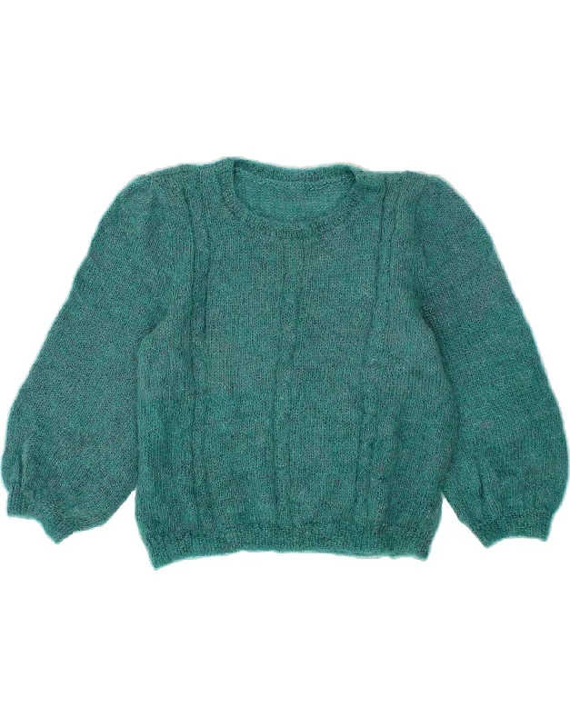 VINTAGE Womens Boat Neck Jumper Sweater UK 14 Large Green Cotton Fabric Linen Fabric Terry Fabric VINTAGE Womens Boat Neck Jumper Sweater UK 14 Large Green Cotton Fabric Linen Fabric Terry Fabric