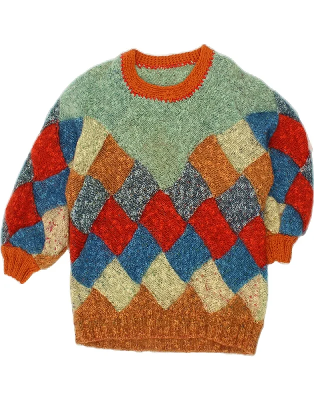 VINTAGE Womens Crew Neck Jumper Sweater UK 16 Large Multicoloured Lightweight Heavyweight Midweight VINTAGE Womens Crew Neck Jumper Sweater UK 16 Large Multicoloured Lightweight Heavyweight Midweight