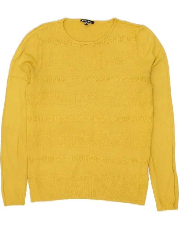 WAREHOUSE Womens Boat Neck Jumper Sweater UK 6 XS Yellow Viscose Casual Formal Business WAREHOUSE Womens Boat Neck Jumper Sweater UK 6 XS Yellow Viscose Casual Formal Business