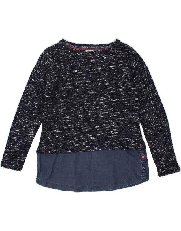 WHITE STUFF Womens Boat Neck Jumper Sweater UK 12 Medium Navy Blue Flecked Zippered Front Buttoned Front Snap Front WHITE STUFF Womens Boat Neck Jumper Sweater UK 12 Medium Navy Blue Flecked Zippered Front Buttoned Front Snap Front