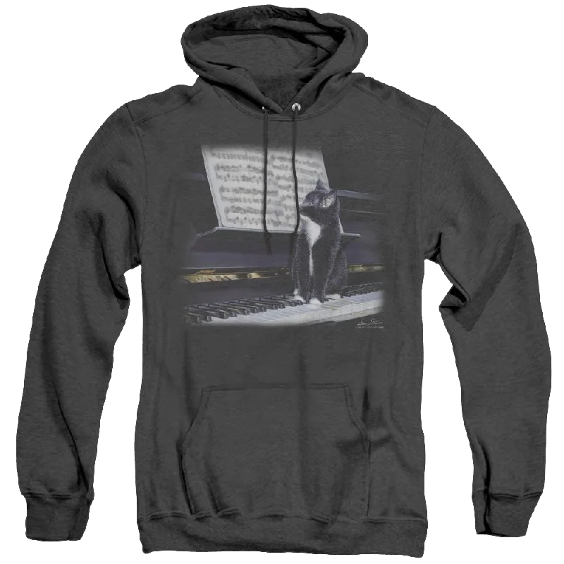 Wild Wings Kitten On The Keys - Heather Pullover Hoodie