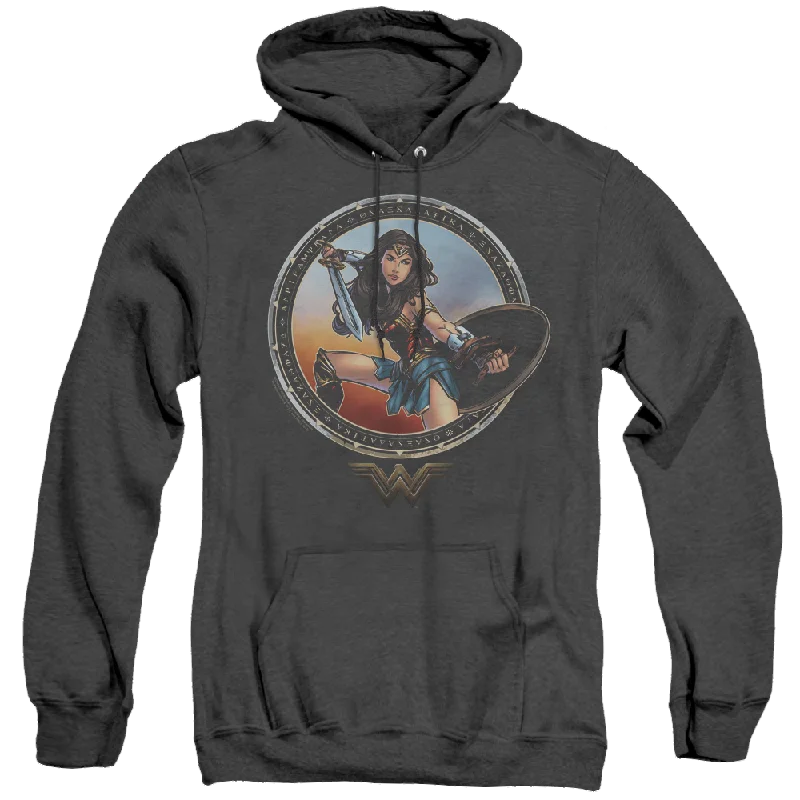 Wonder Woman Movie Battle Pose - Heather Pullover Hoodie