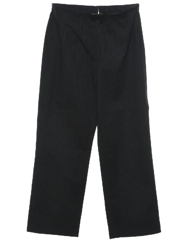 Black & White Classic Pinstriped Trousers - W26 L27