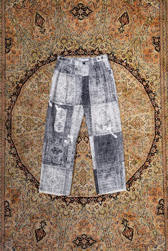 PERSONAL DATA PRINT TROUSERS (GRAY)