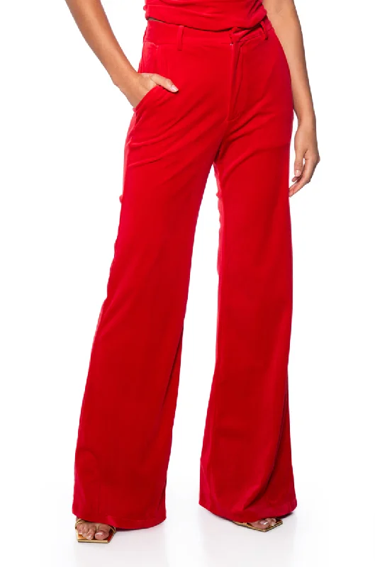 NIGHT MOVES VELVET WIDE LEG TROUSER