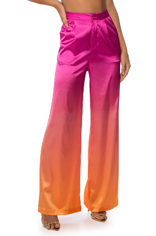 TROPICAL VACATION OMBRE STRAIGHT LEG TROUSERS